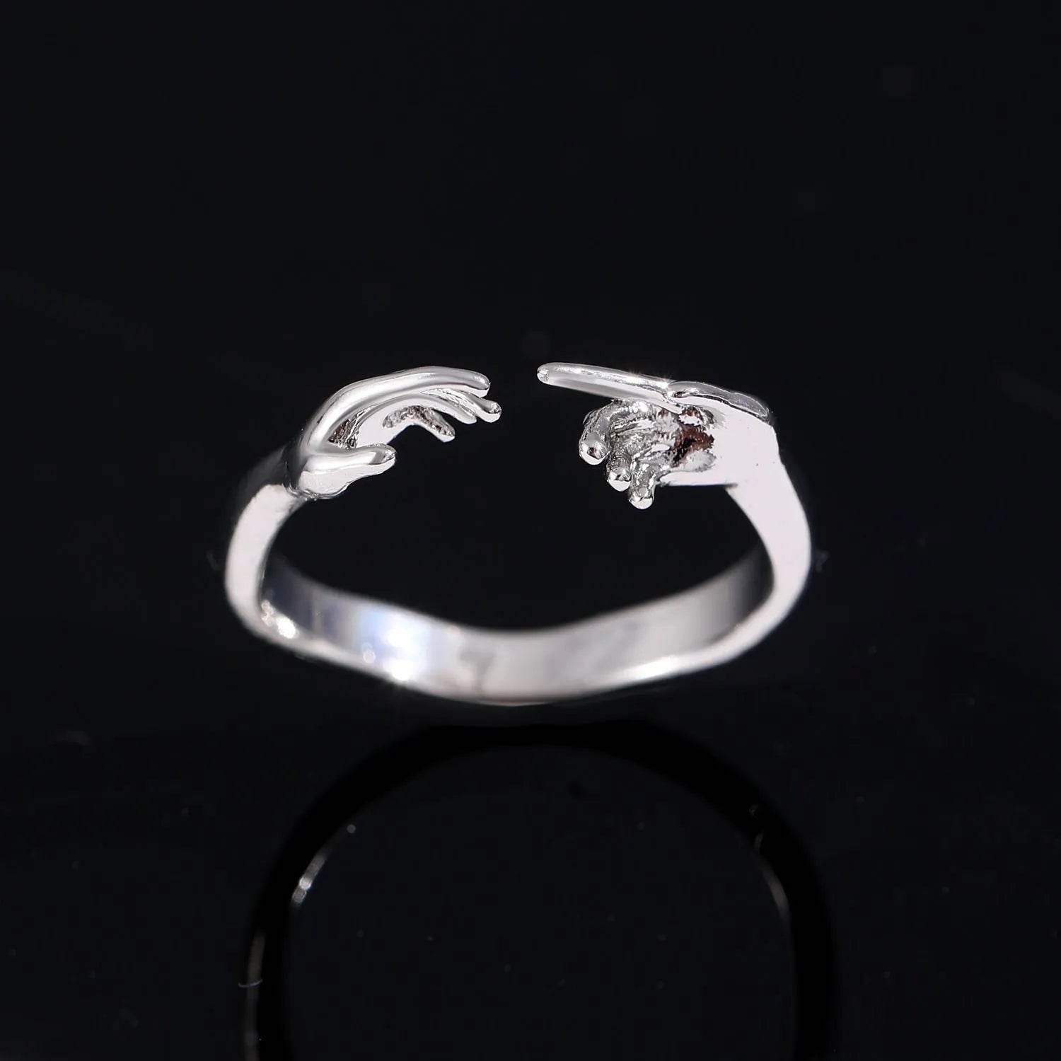 Opening Adjustable Two-hand Rings Fashion Personality Ring For Valentine's Day Jewelry - www.Shopthatapp.com