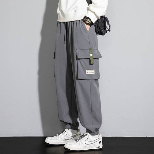 Plus Size Men's Workwear Bag Fall Loose Tappered Cargo Pant trouser - www.Shopthatapp.com