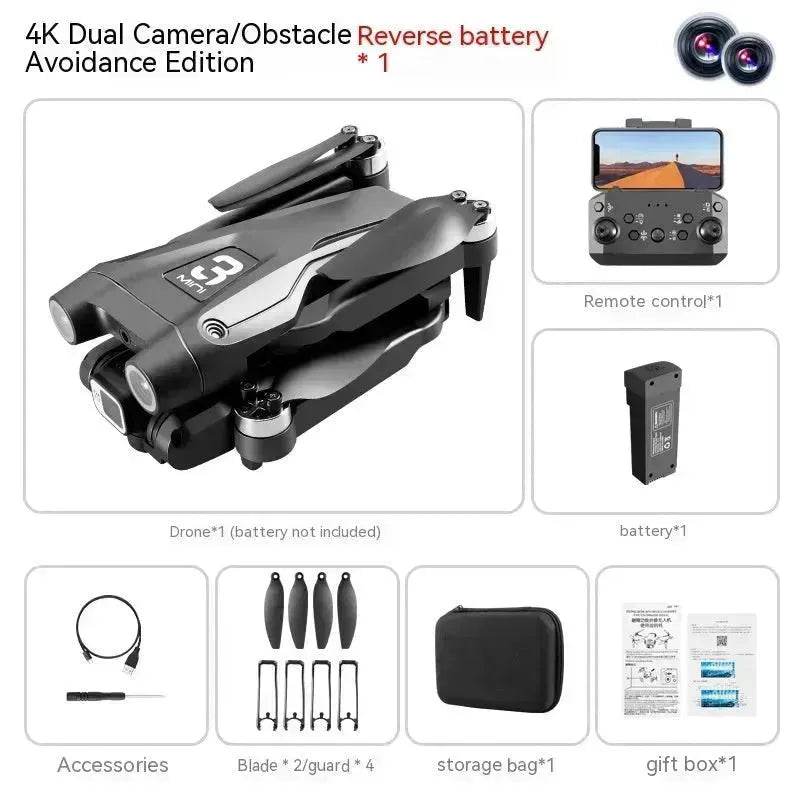 UAV Optical Flow Dual Camera Drone 480p Camera Obstacle Avoidance Aerial Photography Foldable Quadcopter - www.Shopthatapp.com