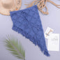 European And American Women's See Through Hollow Knitted tassel fringe Slant Beach Skirt - www.Shopthatapp.com