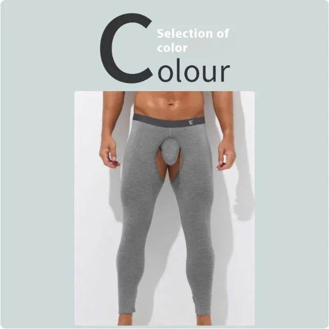 Men's Fall Winter Open Crotch Thermal Pants Long John underwear - www.Shopthatapp.com