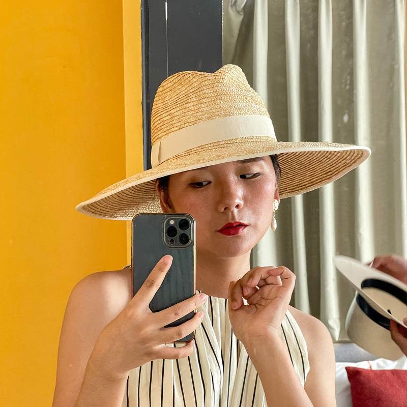 Summer Travel Leisure French Retro Hat Women's Top Wide Brim Straw Sun Hat for women - www.Shopthatapp.com