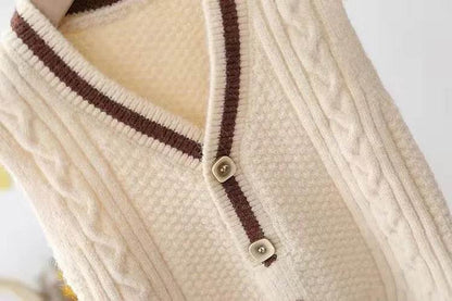 Children Knitted Chunky Sweater Outwear Vest kids - www.Shopthatapp.com