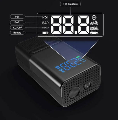 Inflatable Pump Air Compressor For Bicycle Car Boat Tire Inflator Portable Rechargeable - www.Shopthatapp.com