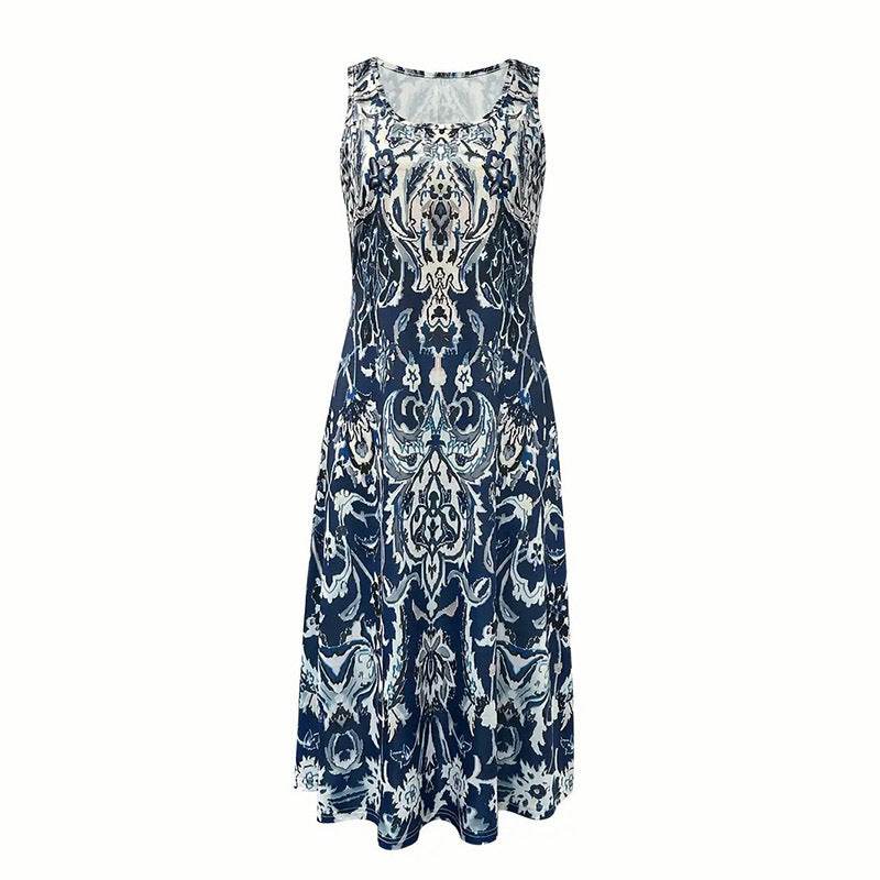 Women's Summer Sleeveless Boho Maxi Sundress Casual Beach Dress - www.Shopthatapp.com