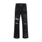 Ripped Paint Wide-leg Denim Trousers For Men Jeans - www.Shopthatapp.com