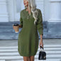 Autumn Winter Knitted Pullover Mini Sweater Dress - www.Shopthatapp.com