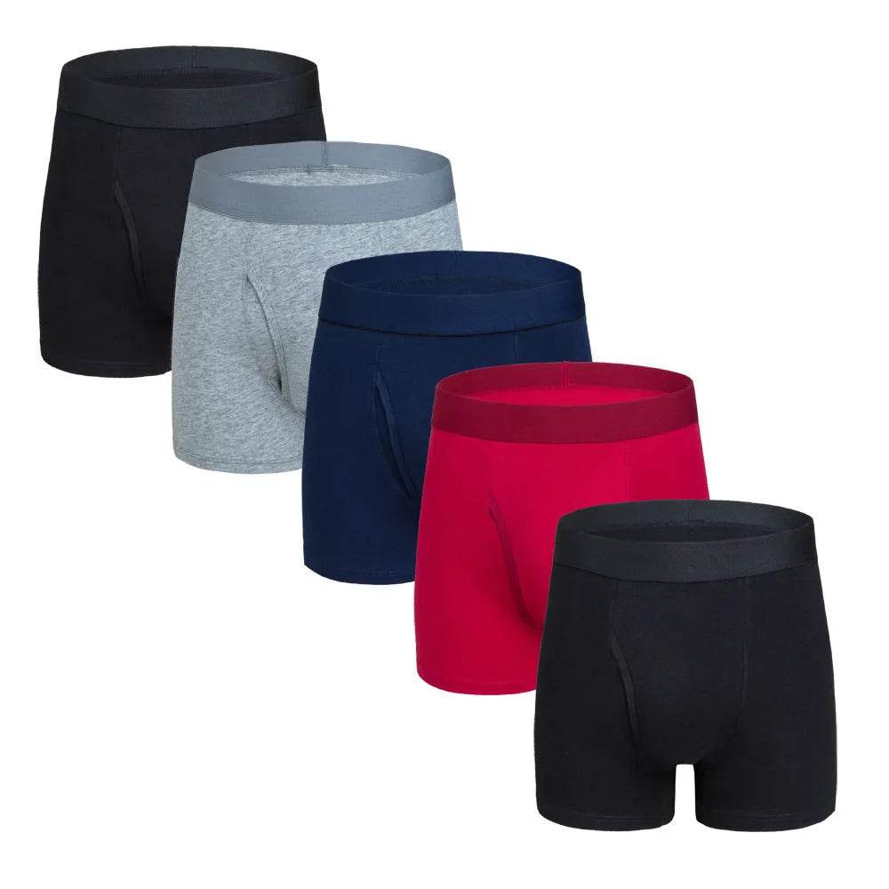 Large Size Men's Cotton Boxer Briefs with pouch Underwear - www.Shopthatapp.com