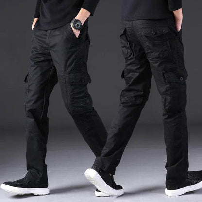 Overalls Men's Outdoor Casual Trousers Pure Cotton Straight Loose Multi-pocket Cargo Pant - www.Shopthatapp.com