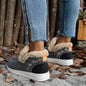Plus Size Fleece-lined Thicker Raw Edge Warm Flat Bottom Plush Winter boot Shoes for women - www.Shopthatapp.com