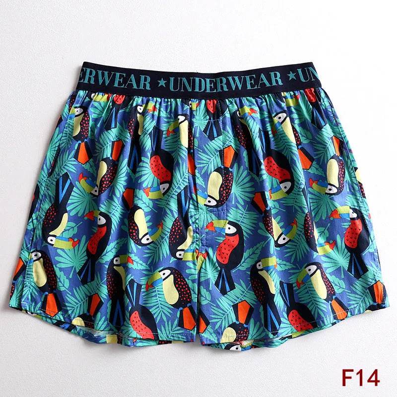 Cartoon Printed Cotton Men's Underwear Loose Boxer Short Breathable - www.Shopthatapp.com