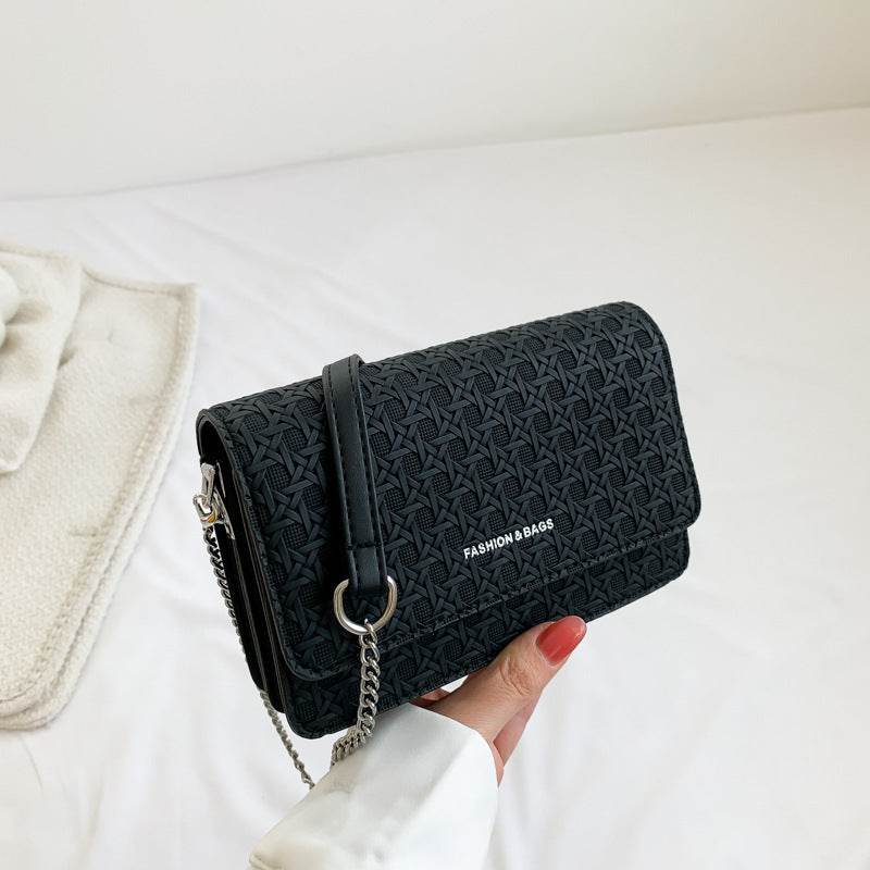 Luxury Women's Chain Embossed Square flap Shoulder Bag for women - www.Shopthatapp.com