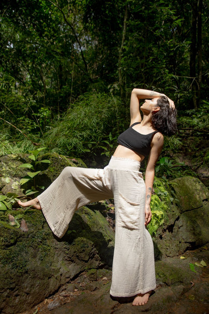 Relaxed Fit Flowing Lounge Pants - www.Shopthatapp.com