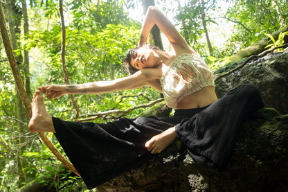 Relaxed Fit Flowing Lounge Pants - www.Shopthatapp.com