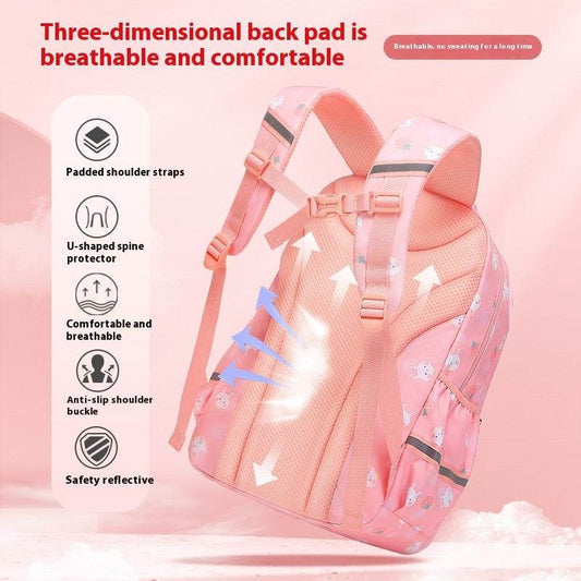 6-12-year-old Primary School Children Girls Backpack Large Capacity Schoolbag - www.Shopthatapp.com #