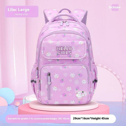 6-12-year-old Primary School Children Girls Backpack Large Capacity Schoolbag - www.Shopthatapp.com #