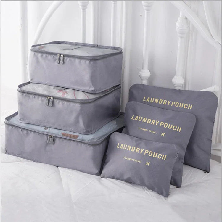 6 PCS Travel Storage Bag Set for Clothes Tidy Organizer - www.Shopthatapp.com