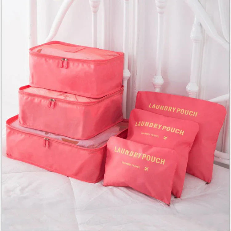 6 PCS Travel Storage Bag Set for Clothes Tidy Organizer - www.Shopthatapp.com