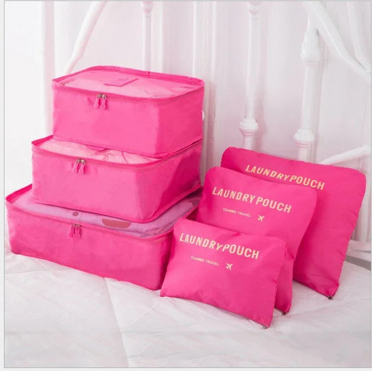 6 PCS Travel Storage Bag Set for Clothes Tidy Organizer - www.Shopthatapp.com