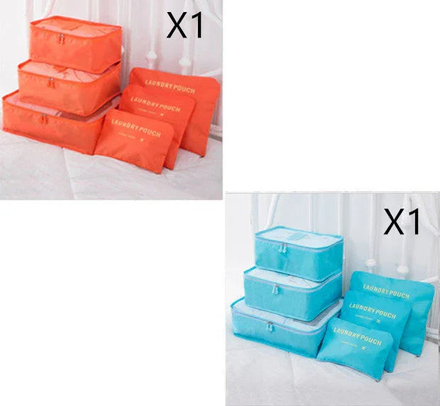 6 PCS Travel Storage Bag Set for Clothes Tidy Organizer - www.Shopthatapp.com