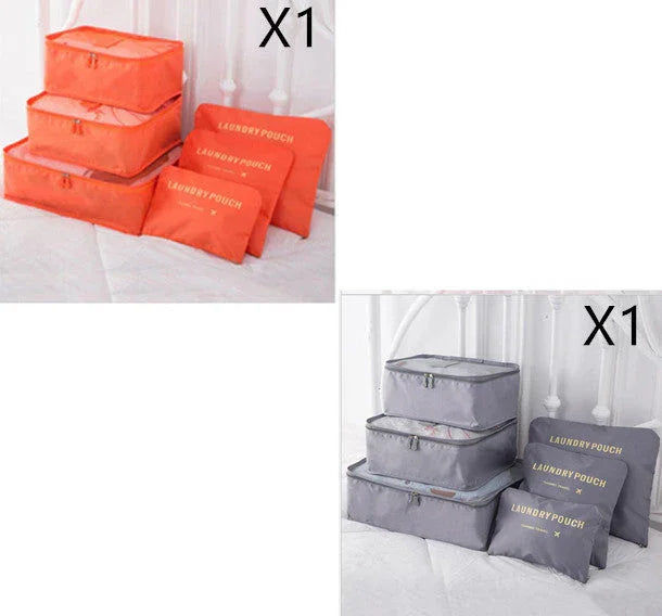 6 PCS Travel Storage Bag Set for Clothes Tidy Organizer - www.Shopthatapp.com