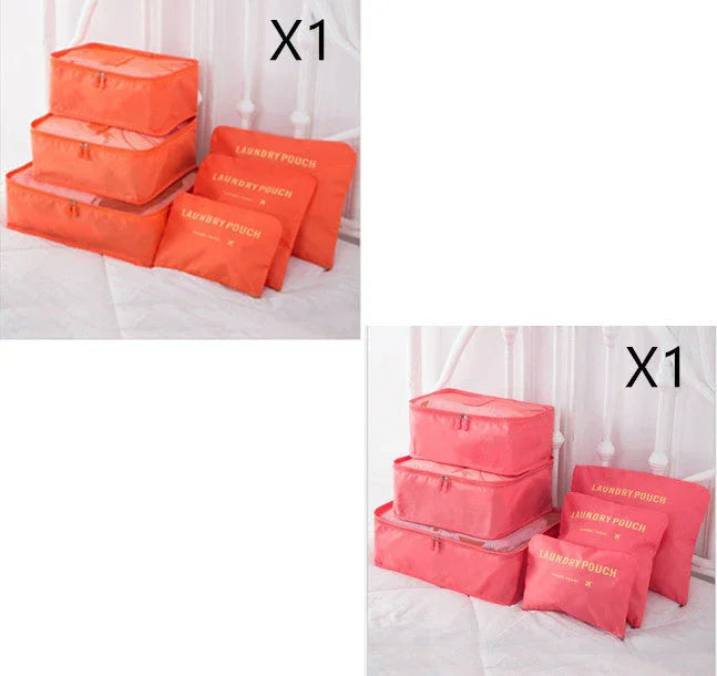 6 PCS Travel Storage Bag Set for Clothes Tidy Organizer - www.Shopthatapp.com