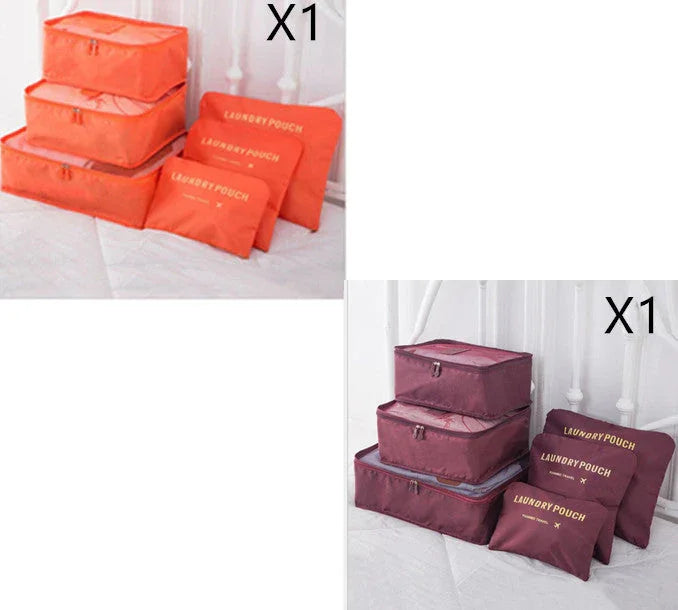 6 PCS Travel Storage Bag Set for Clothes Tidy Organizer - www.Shopthatapp.com