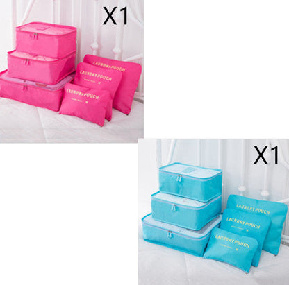 6 PCS Travel Storage Bag Set for Clothes Tidy Organizer - www.Shopthatapp.com