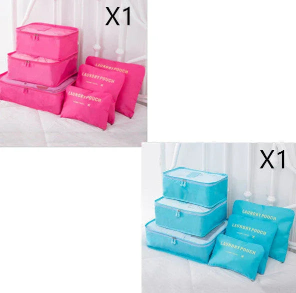 6 PCS Travel Storage Bag Set for Clothes Tidy Organizer - www.Shopthatapp.com