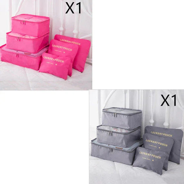 6 PCS Travel Storage Bag Set for Clothes Tidy Organizer - www.Shopthatapp.com