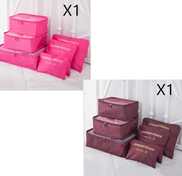 6 PCS Travel Storage Bag Set for Clothes Tidy Organizer - www.Shopthatapp.com