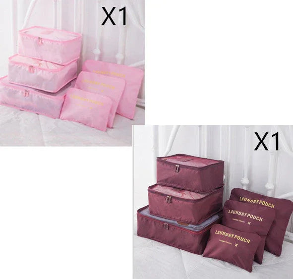 6 PCS Travel Storage Bag Set for Clothes Tidy Organizer - www.Shopthatapp.com