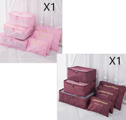 6 PCS Travel Storage Bag Set for Clothes Tidy Organizer - www.Shopthatapp.com