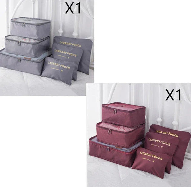 6 PCS Travel Storage Bag Set for Clothes Tidy Organizer - www.Shopthatapp.com
