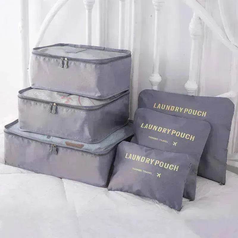 6 Pcs Travel Storage Bag Set For Clothes - www.Shopthatapp.com