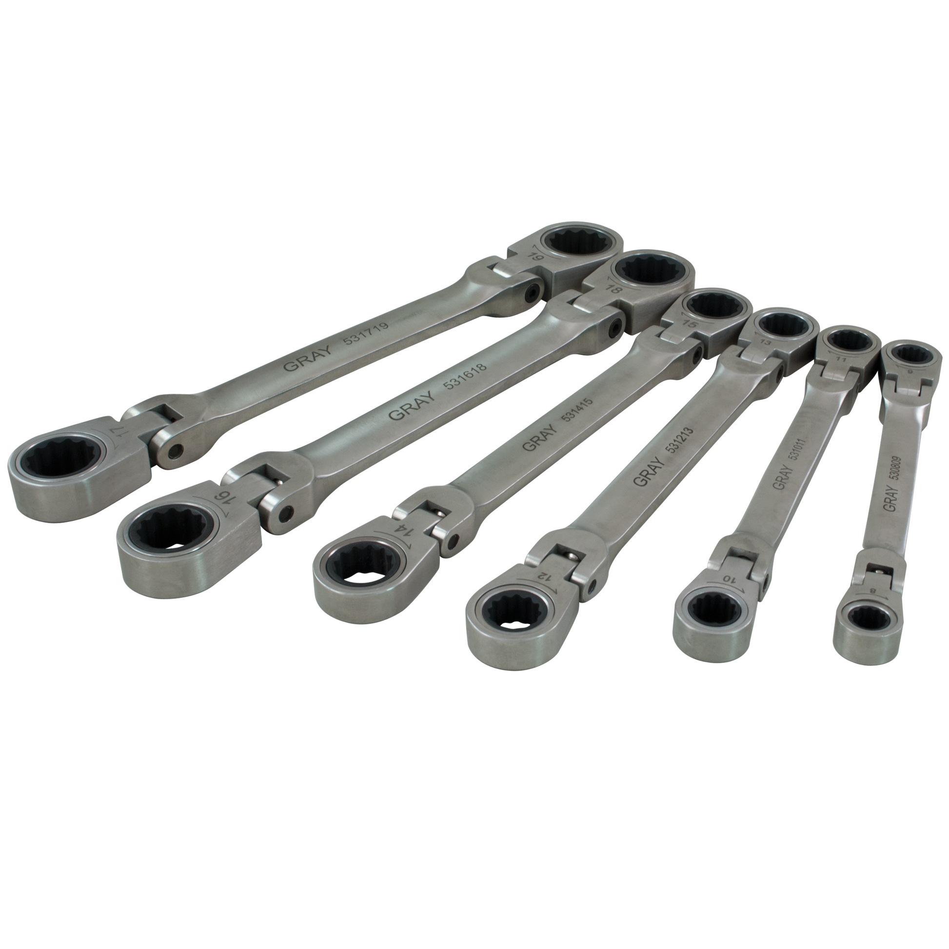 6 Piece Metric Double Box End Flex Head Multi-Gear Ratcheting Wrench Set - www.Shopthatapp.com #