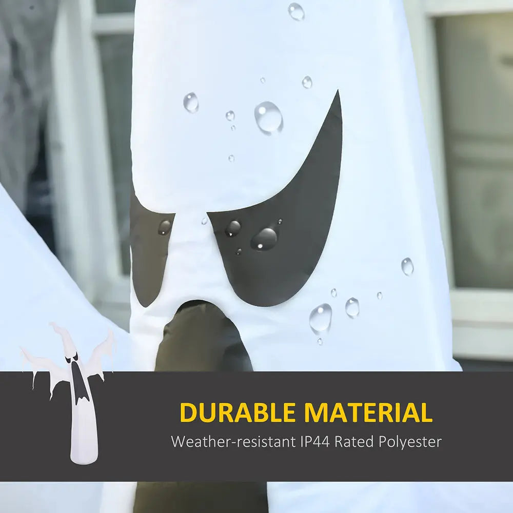 6' Tall Halloween Inflatables Outdoor Decorations White Ghost, Light Up Blow Up Yard Decor With LED Light And Fan Indoor Outdoor For Garden, Lawn, Party, Holiday - www.Shopthatapp.com #