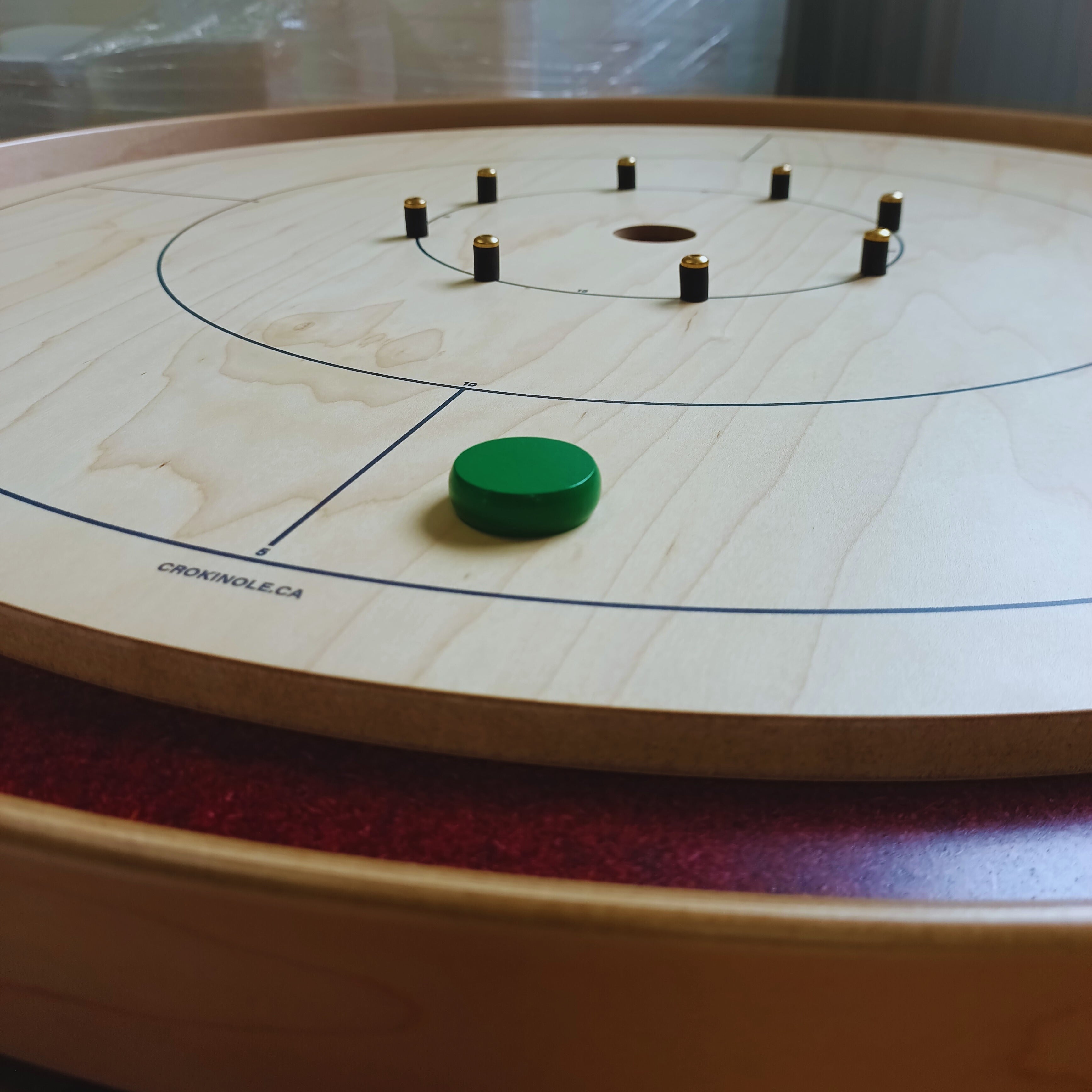 13 Green Crokinole Discs (Half Set) - www.Shopthatapp.com