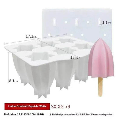 6-piece Spiral Ice Cream Silicone Food Grade Mold - www.Shopthatapp.com