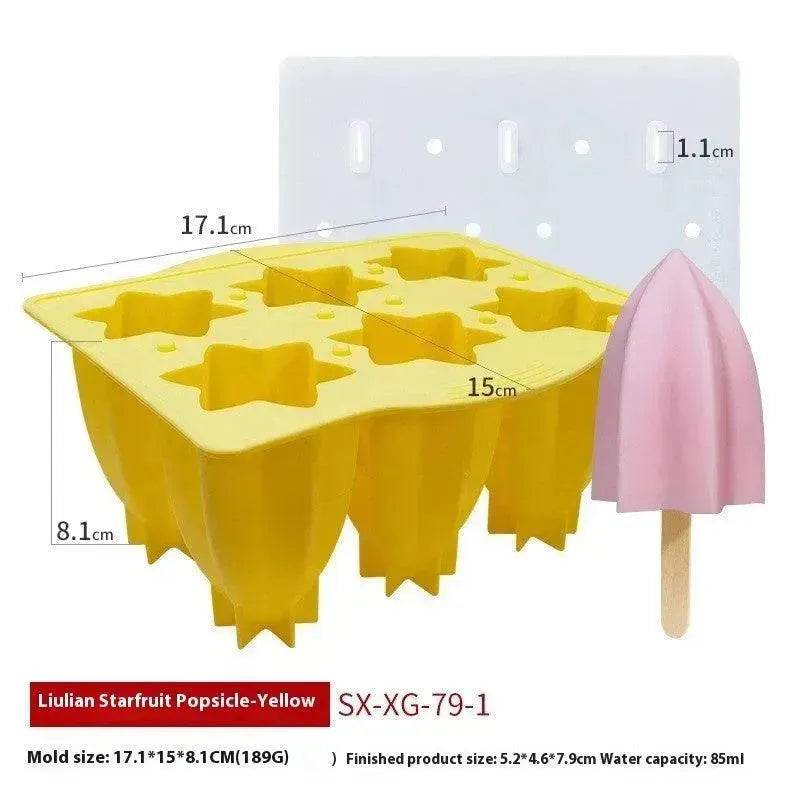 6-piece Spiral Ice Cream Silicone Food Grade Mold - www.Shopthatapp.com