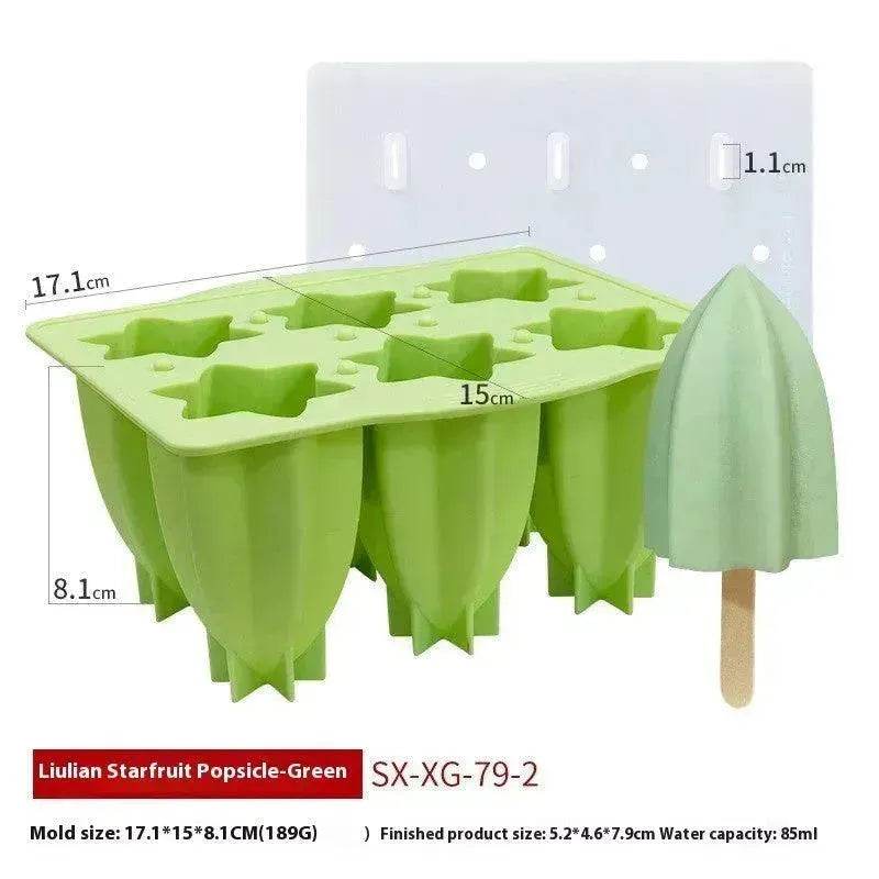 6-piece Spiral Ice Cream Silicone Food Grade Mold - www.Shopthatapp.com