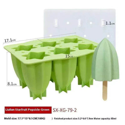 6-piece Spiral Ice Cream Silicone Food Grade Mold - www.Shopthatapp.com