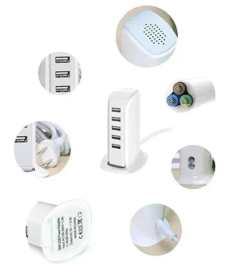 6 Port USB Sailboat Power Strip Charger - www.Shopthatapp.com