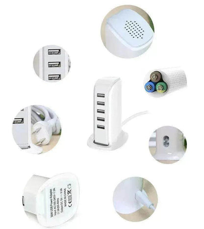 6 Port USB Sailboat Power Strip Charger - www.Shopthatapp.com