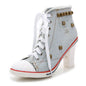 Denim Casual Shoes Canvas Fashion Heel Boot - www.Shopthatapp.com