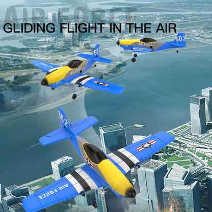P51D Mustang Glider RC Plane KF602 with EPP Foam, Dual Motors, 20 Min Flight - www.Shopthatapp.com