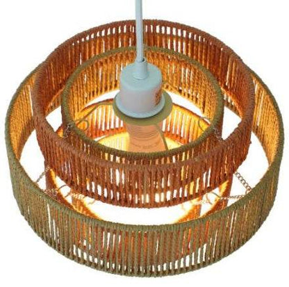 Dorset Pendant Lamp - White And Natural Terracotta - www.Shopthatapp.com