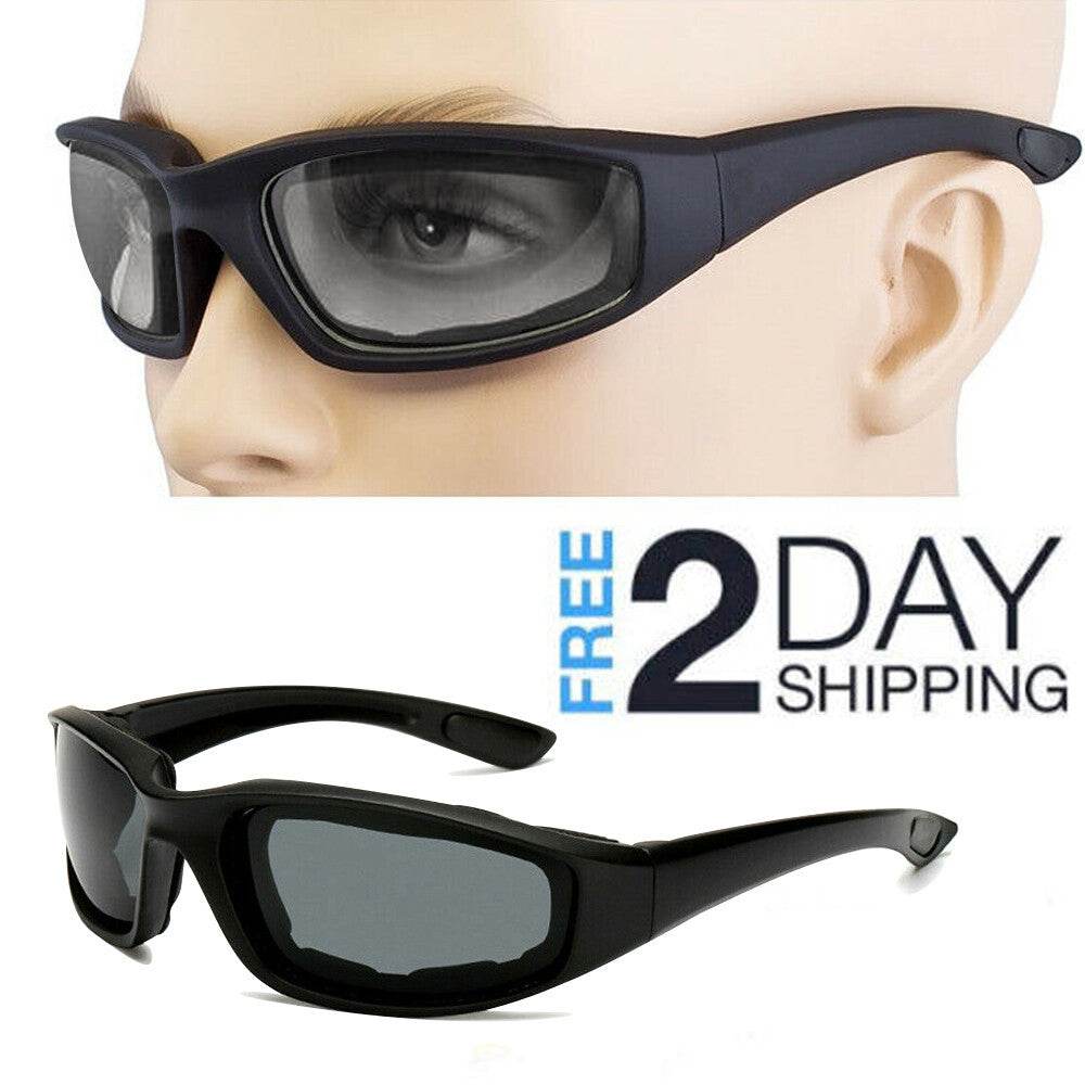 Cycling Sunglasses Chopper Outdoor Sports Glasses For Men Wrap Around UV400 Protection For Fishing Driving Glasses Windproof Gray Lens - www.Shopthatapp.com