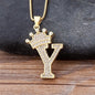 Letter Pendant with Chain - Gold - www.Shopthatapp.com
