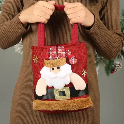 Christmas Candy Gift Tote Bag For Kids Funny Creative Santa Claus Elk Snowman Bear Handbag Small Christmas Tree Decoration Bags - www.Shopthatapp.com